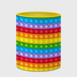 Кружка 3D Pop It, цвет: 3D-белый + желтый — фото 2