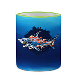 Кружка 3D Shark, цвет: 3D-светло-зеленый кант — фото 2