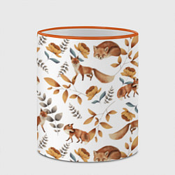 Кружка 3D Лиса, цвет: 3D-оранжевый кант — фото 2