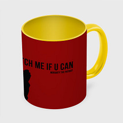 Кружка 3D Catch me if u can, цвет: 3D-белый + желтый