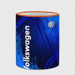 Кружка 3D Volkswagen, цвет: 3D-оранжевый кант — фото 2