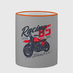 Кружка 3D Racing 85, цвет: 3D-оранжевый кант — фото 2