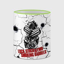 Кружка 3D Lock, money, two barrels $$$, цвет: 3D-светло-зеленый кант — фото 2