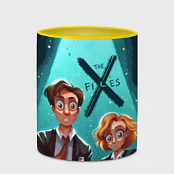 Кружка 3D Fox Mulder and Dana Scully, цвет: 3D-белый + желтый — фото 2