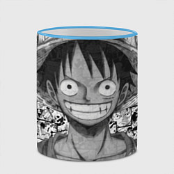 Кружка 3D Луфи улыбается one piece, цвет: 3D-небесно-голубой кант — фото 2