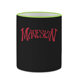Кружка 3D Maneskin Inscription, цвет: 3D-светло-зеленый кант — фото 2