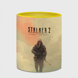 Кружка 3D Сталкер одиночка, цвет: 3D-белый + желтый — фото 2