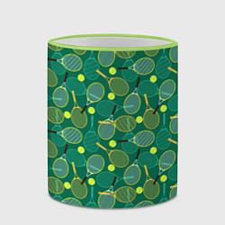 Кружка 3D Большой Теннис, цвет: 3D-светло-зеленый кант — фото 2