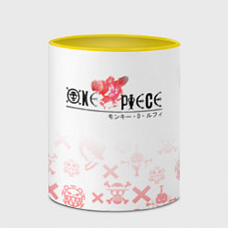 Кружка 3D One Piece резиновый Луффи, цвет: 3D-белый + желтый — фото 2