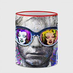 Кружка 3D Andy Warhol Энди Уорхол, цвет: 3D-красный кант — фото 2