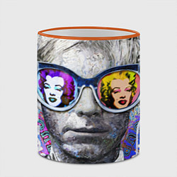 Кружка 3D Andy Warhol Энди Уорхол, цвет: 3D-оранжевый кант — фото 2