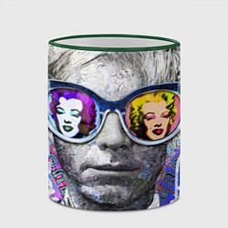 Кружка 3D Andy Warhol Энди Уорхол, цвет: 3D-зеленый кант — фото 2