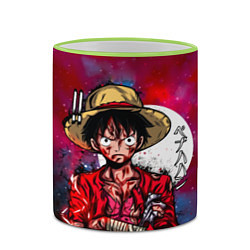 Кружка 3D Луффи One Piece Большой куш, цвет: 3D-светло-зеленый кант — фото 2