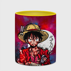 Кружка 3D Луффи One Piece Большой куш, цвет: 3D-белый + желтый — фото 2