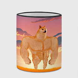 Кружка 3D Мем собака качок DOGE, цвет: 3D-черный кант — фото 2