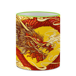Кружка 3D Китайский Дракон, China Dragon, цвет: 3D-светло-зеленый кант — фото 2