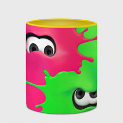 Кружка 3D Splatoon, цвет: 3D-белый + желтый — фото 2