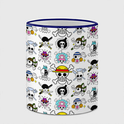 Кружка 3D Веселые Роджеры пиратов Соломенной Шляпы, цвет: 3D-синий кант — фото 2