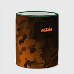 Кружка 3D KTM КТМ CAMO RACING, цвет: 3D-зеленый кант — фото 2