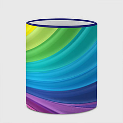 Кружка 3D Радуга, цвет: 3D-синий кант — фото 2