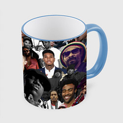 Кружка 3D Короли Рэпа KING RAP, цвет: 3D-небесно-голубой кант