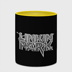 Кружка 3D Линкин парк в цепях, цвет: 3D-белый + желтый — фото 2