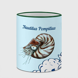Кружка 3D Nautilus Pompilius океан, цвет: 3D-зеленый кант — фото 2