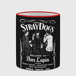 Кружка 3D Бродячие псы Дазай ОСаму, цвет: 3D-красный кант — фото 2
