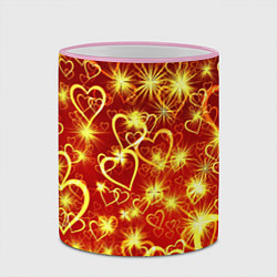 Кружка 3D Любовный взрыв, цвет: 3D-розовый кант — фото 2