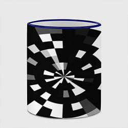 Кружка 3D Черно-белый фон иллюзии, цвет: 3D-синий кант — фото 2
