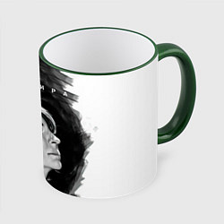 Кружка 3D Zемфира Зефира, цвет: 3D-зеленый кант