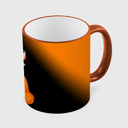 Кружка 3D Лисичка - Градиент, цвет: 3D-оранжевый кант
