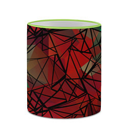 Кружка 3D Абстрактный геометрический, цвет: 3D-светло-зеленый кант — фото 2
