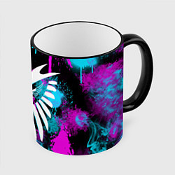 Кружка 3D FREE FIRE NEON, цвет: 3D-черный кант