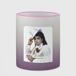 Кружка 3D Майкл Джексон навсегда, цвет: 3D-розовый кант — фото 2