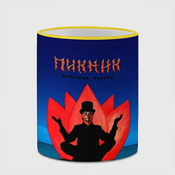 Кружка 3D Пикник - железные мантры, цвет: 3D-желтый кант — фото 2