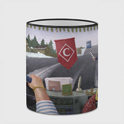 Кружка 3D Русский дальнобойщик, цвет: 3D-черный кант — фото 2