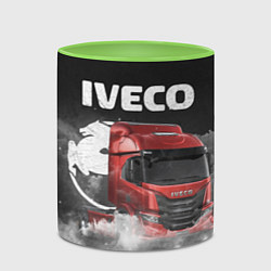 Кружка 3D Iveco truck, цвет: 3D-белый + светло-зеленый — фото 2