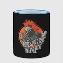 Кружка 3D Punk Rock, цвет: 3D-небесно-голубой кант — фото 2