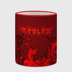 Кружка 3D ROBLOX ОГОНЬ, цвет: 3D-красный кант — фото 2