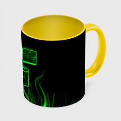 Кружка цветная MINECRAFT TEXTURE FIRE