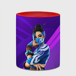 Кружка 3D Fortnite Blue Jade, цвет: 3D-белый + красный — фото 2