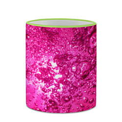 Кружка 3D Розовые Пузырьки, цвет: 3D-светло-зеленый кант — фото 2