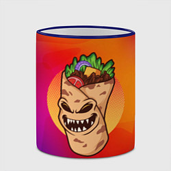 Кружка 3D Шаурма - зомби, цвет: 3D-синий кант — фото 2