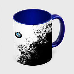 Кружка 3D BMW БМВ РАЗРЕЗАННОЕ ЛОГО, цвет: 3D-белый + синий
