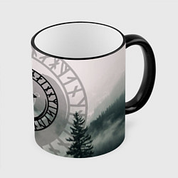 Кружка 3D FENRIR РУНЫ RUNES Z, цвет: 3D-черный кант