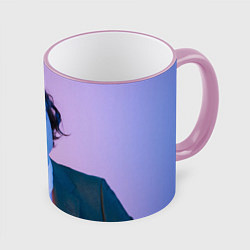 Кружка 3D Timothee Chalamet, цвет: 3D-розовый кант