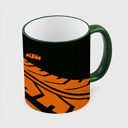 Кружка 3D ORANGE KTM КТМ Z, цвет: 3D-зеленый кант