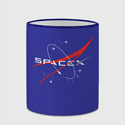 Кружка 3D Space X, цвет: 3D-синий кант — фото 2