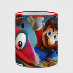 Кружка 3D Mario, цвет: 3D-красный кант — фото 2
